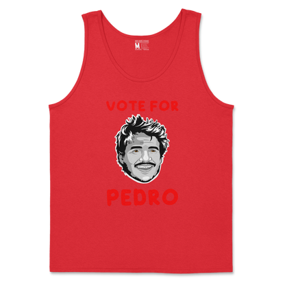 Gildan SoftStyle Tank Top Vote For Pedro in Red