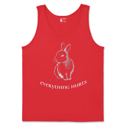 Gildan SoftStyle Tank Top Everything Hurts in Red