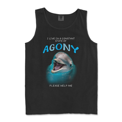 Comfort Colors Tank Top Agony Dolphin in Black