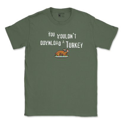 Gildan SoftStyle T-Shirt Downloadable Turkey  in Military-Green