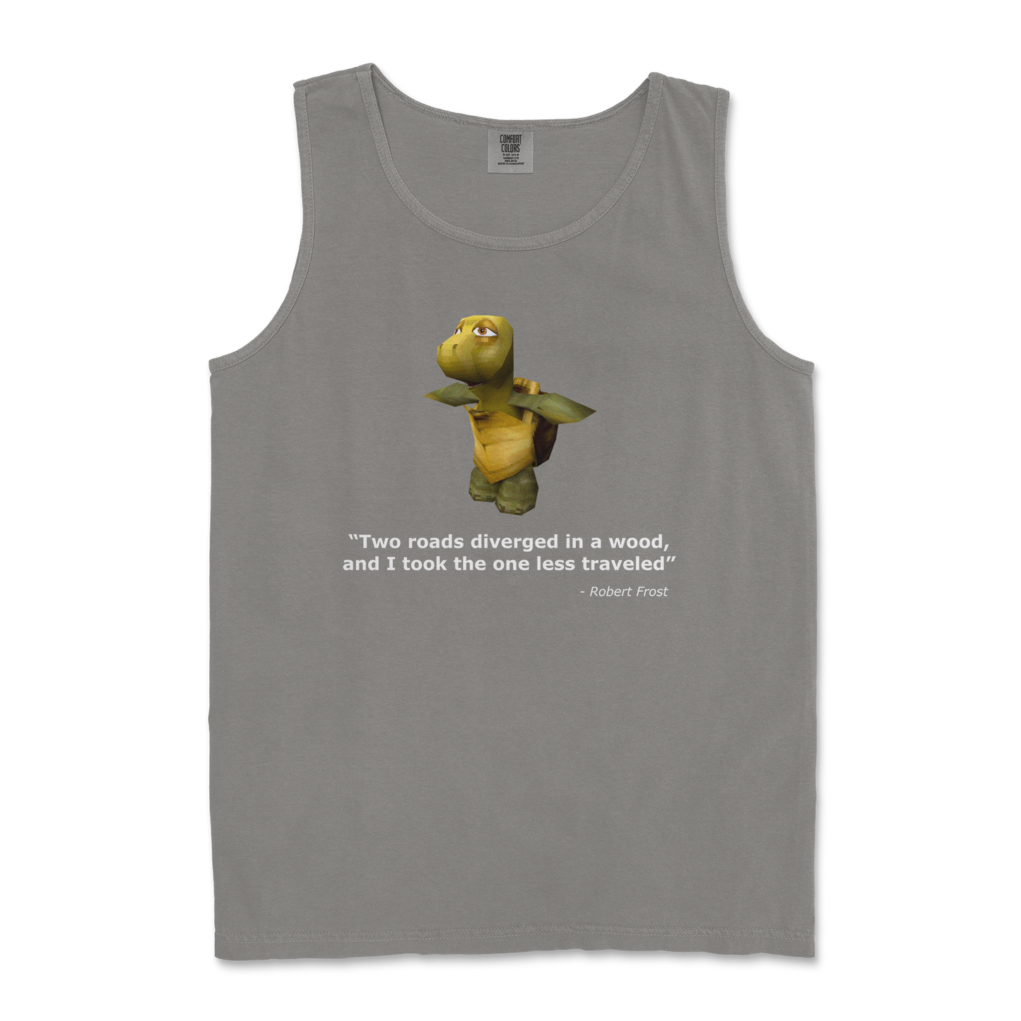 Comfort Colors Tank Top Robert Frost Quote in Grey