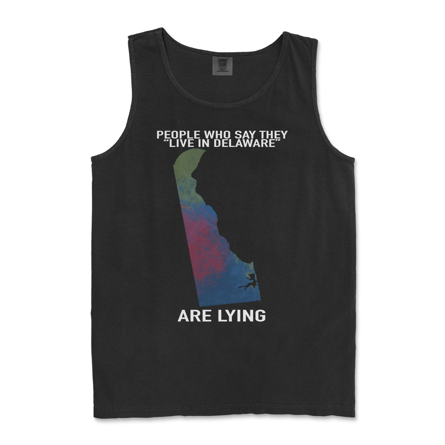 Comfort Colors Tank Top Delaware Doesnt Exist in Black