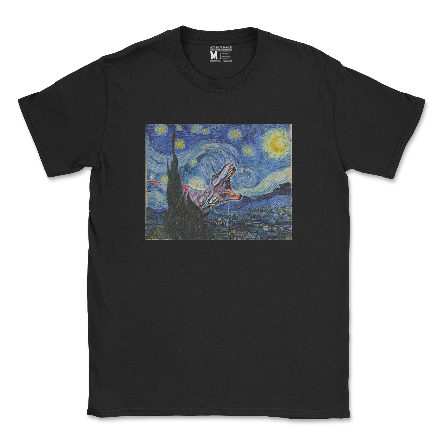 Gildan SoftStyle T-Shirt Van Gogh but Cooler in Black