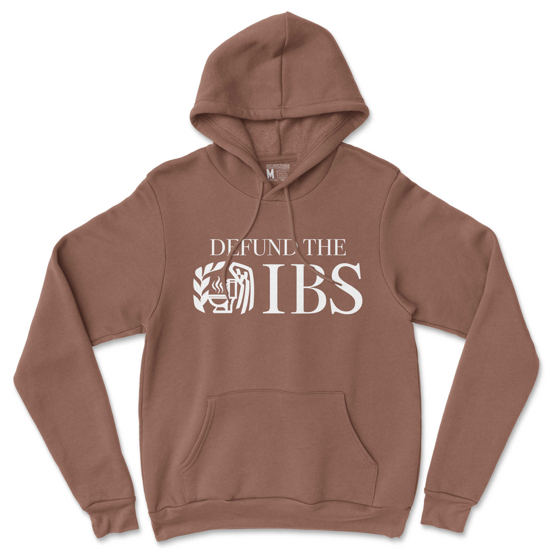 Gildan SoftStyle Hoodie Defund The IBS in Cocoa