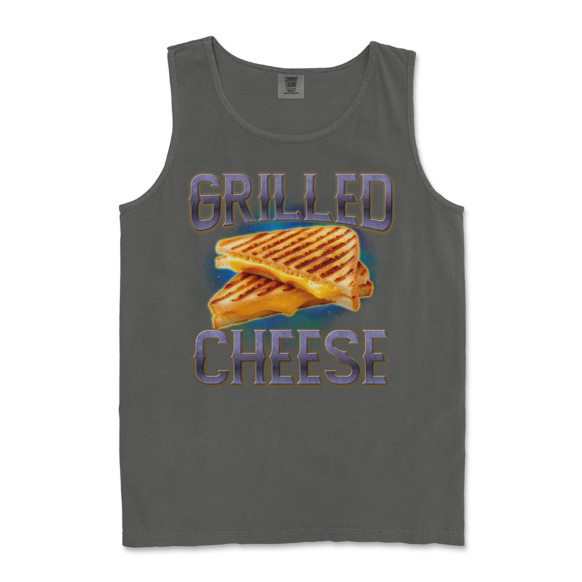 Comfort Colors Tank Top Grilled Cheese  in Pepper