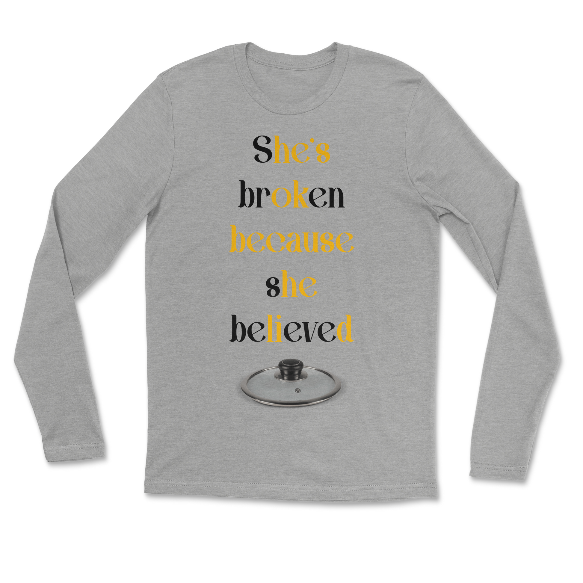 The Nice Shirt Long Sleeve He Lid  in Heather-Gray