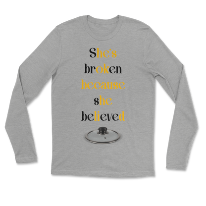 The Nice Shirt Long Sleeve He Lid  in Heather-Gray