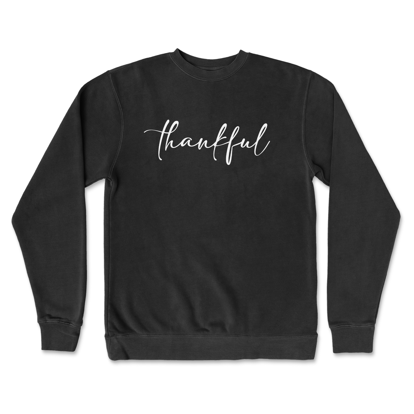 Independent Clothing Co. Crew Neck Thankful  in Black