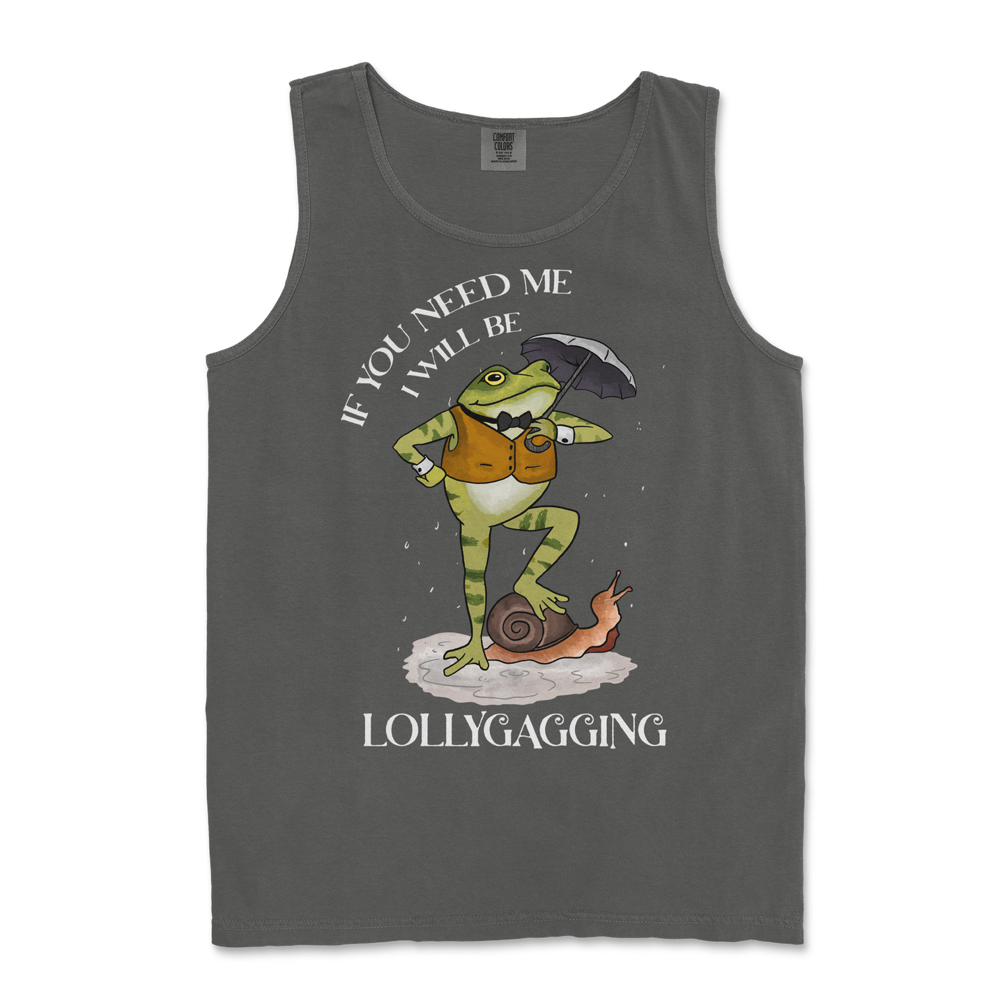 Comfort Colors Tank Top Lollygagging  in Pepper