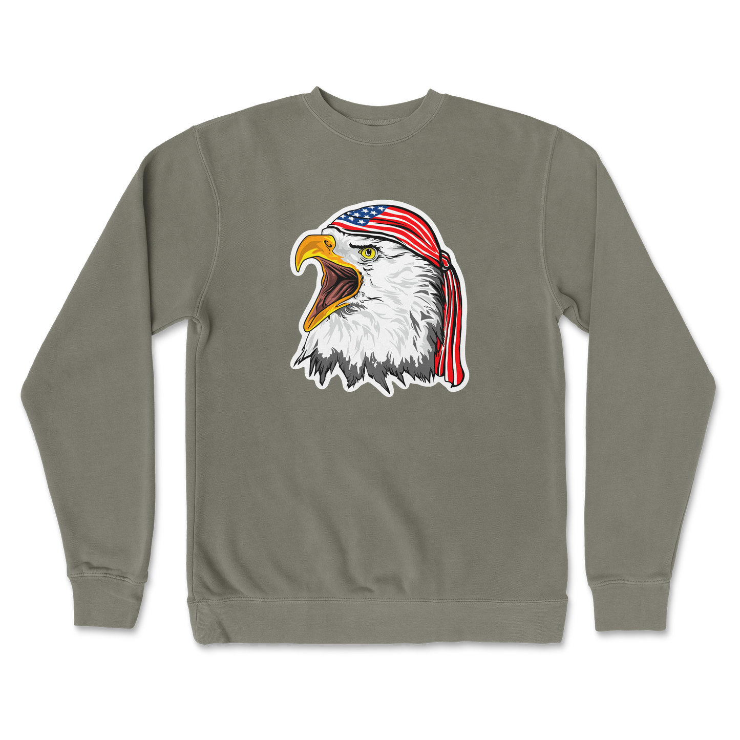 Independent Clothing Co. Crew Neck Freedom Eagle in Army
