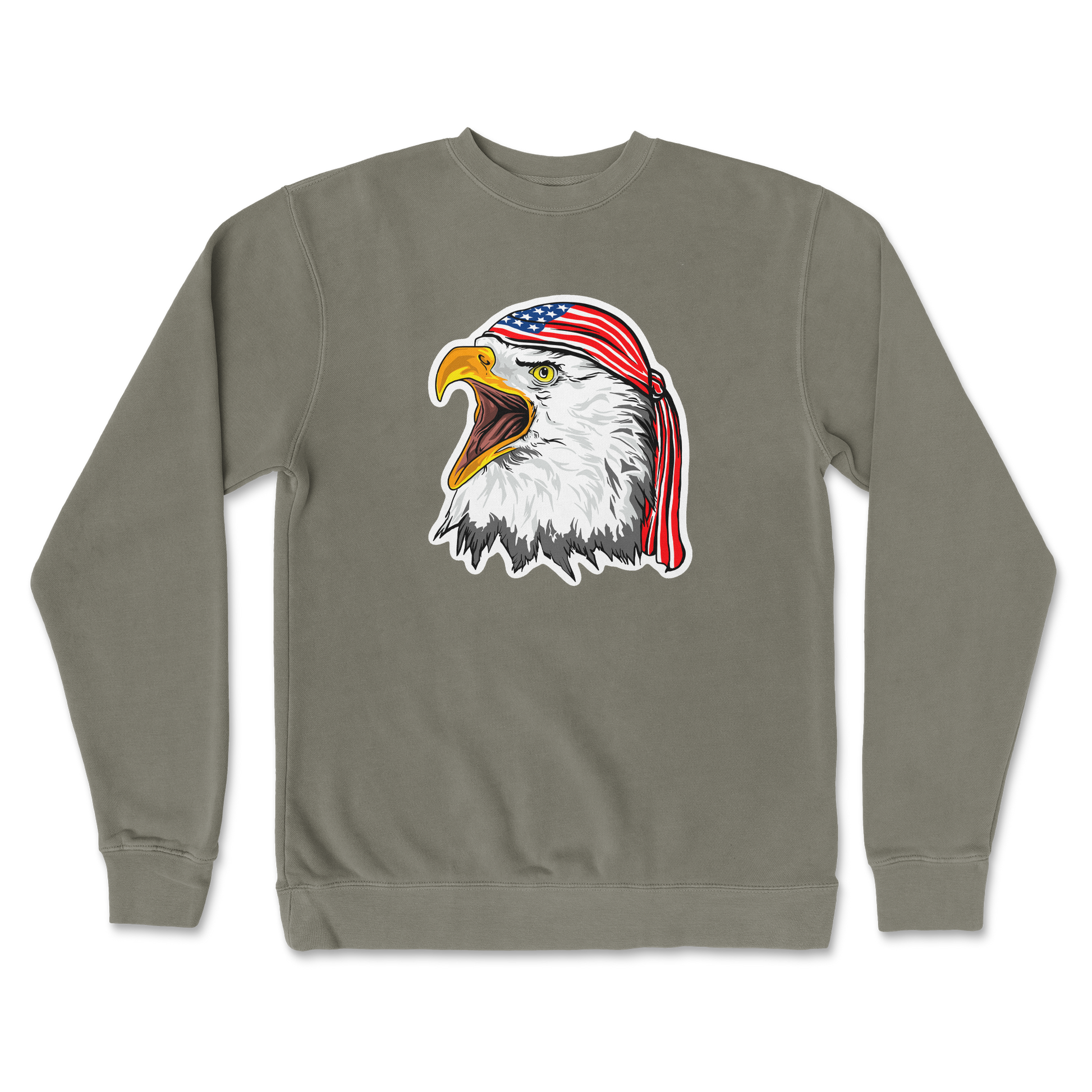 Independent Clothing Co. Crew Neck Freedom Eagle in Army