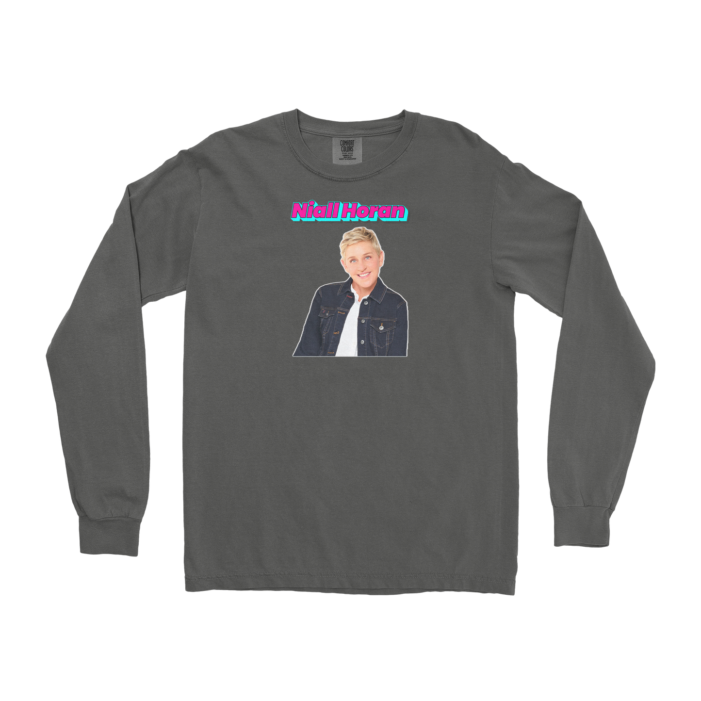 Comfort Colors Long Sleeve Niall Horan in Pepper