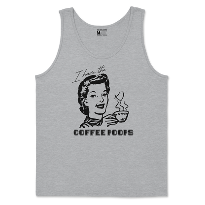 Gildan SoftStyle Tank Top Coffee Poops  in Sport-Grey