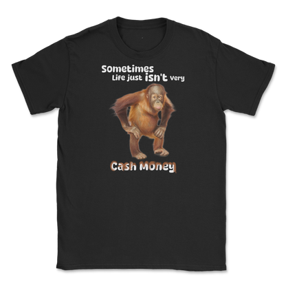 Gildan SoftStyle T-Shirt Cash Money Monkey  in Black