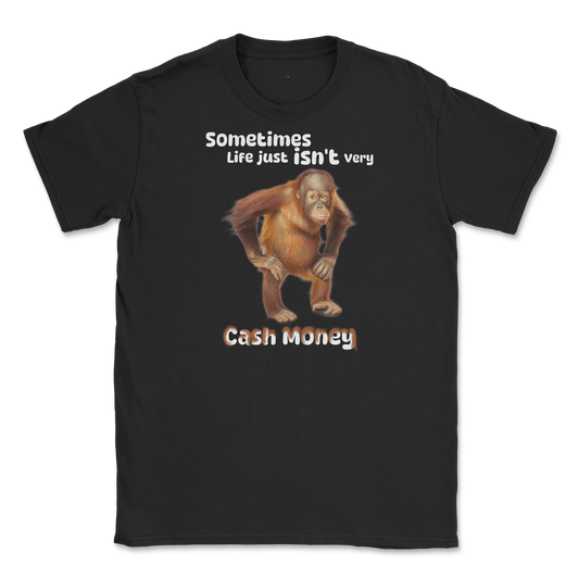 Gildan SoftStyle T-Shirt Cash Money Monkey  in Black