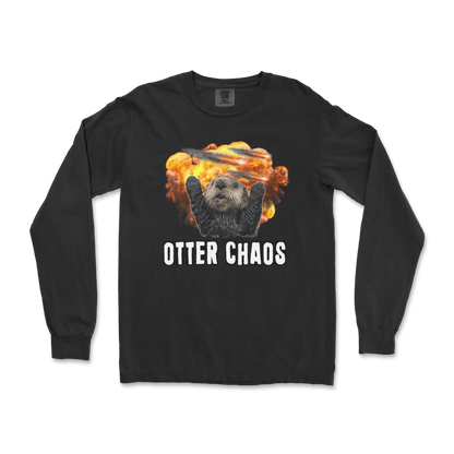 Comfort Colors Long Sleeve Otter Chaos in Black