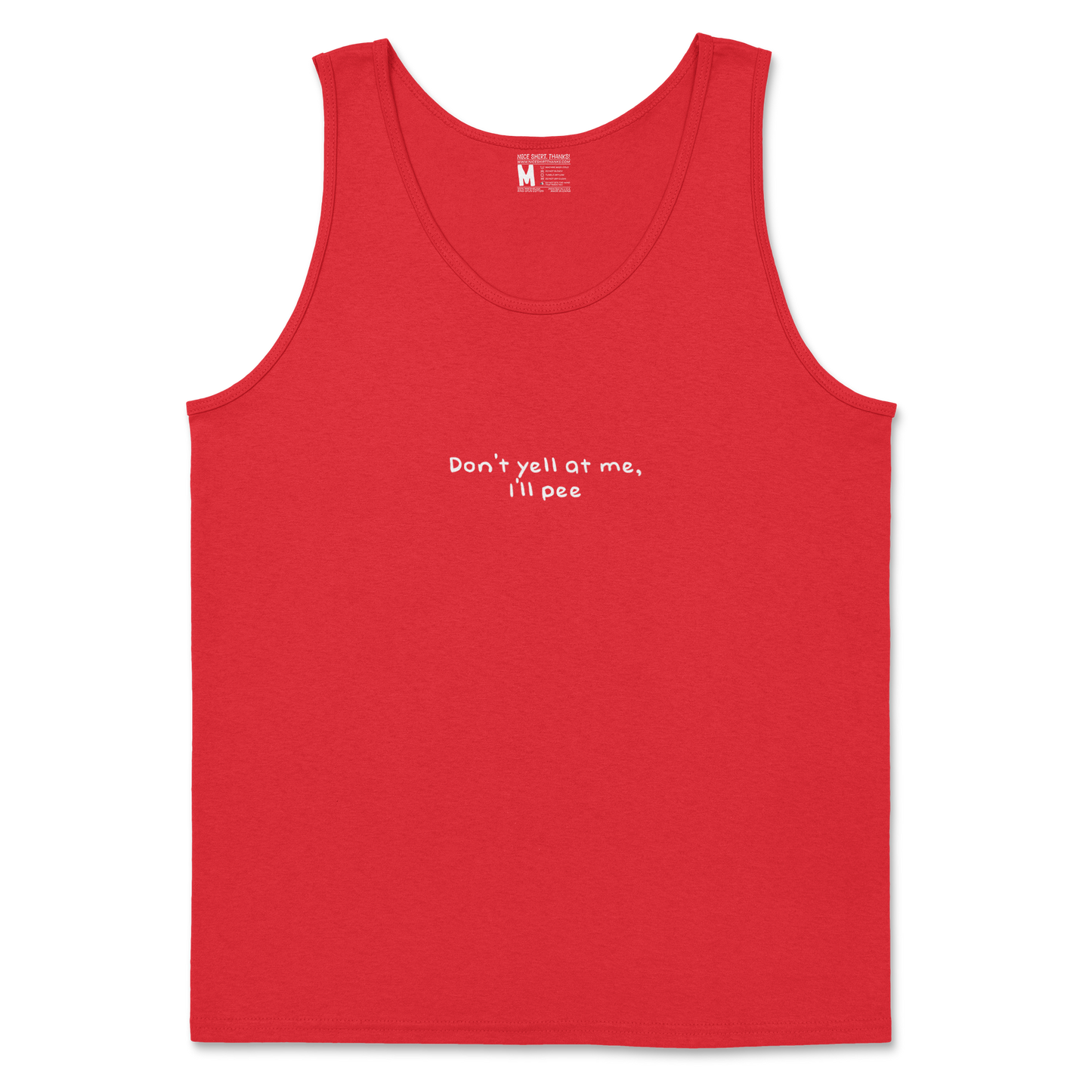 Gildan SoftStyle Tank Top Dont Yell in Red