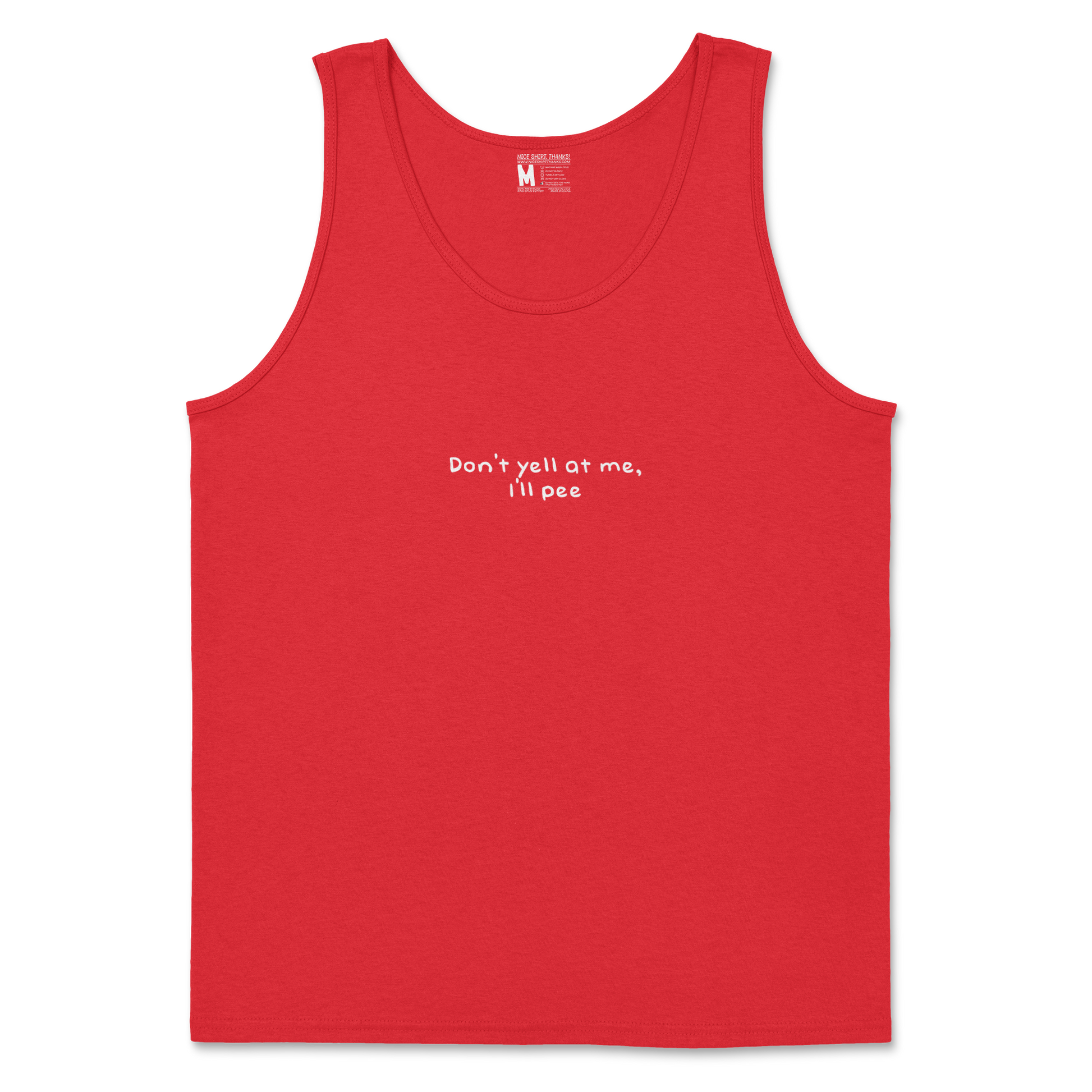 Gildan SoftStyle Tank Top Dont Yell in Red