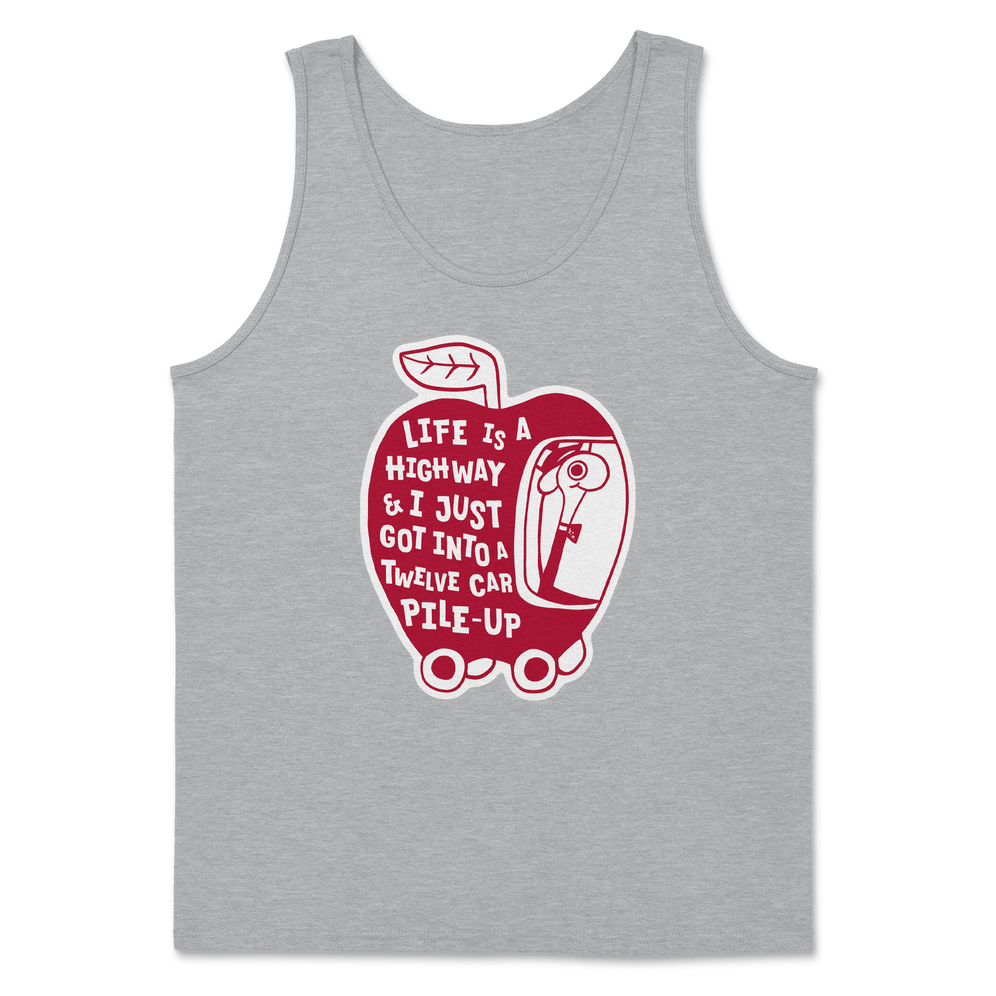 The Nice Shirt Tank Top Life Is A Highway  in Sports-Grey