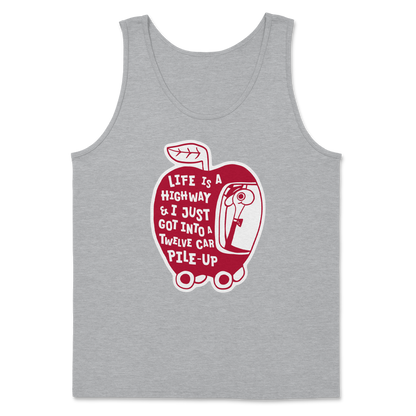 The Nice Shirt Tank Top Life Is A Highway  in Sports-Grey