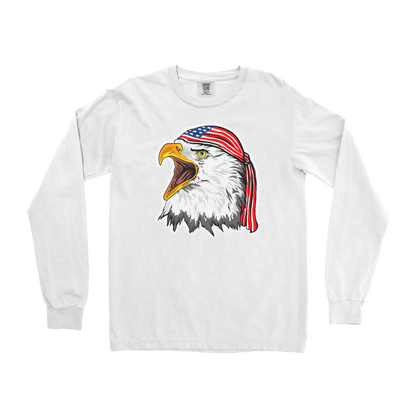 Comfort Colors Long Sleeve Freedom Eagle in White