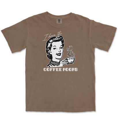 Comfort Colors T-Shirt Coffee Poops  in Espresso