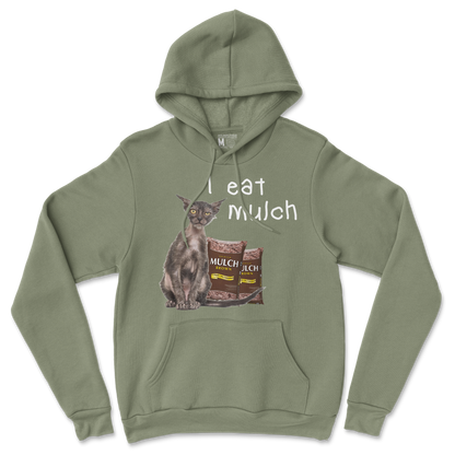 Gildan SoftStyle Hoodie I Eat Mulch in Military Green