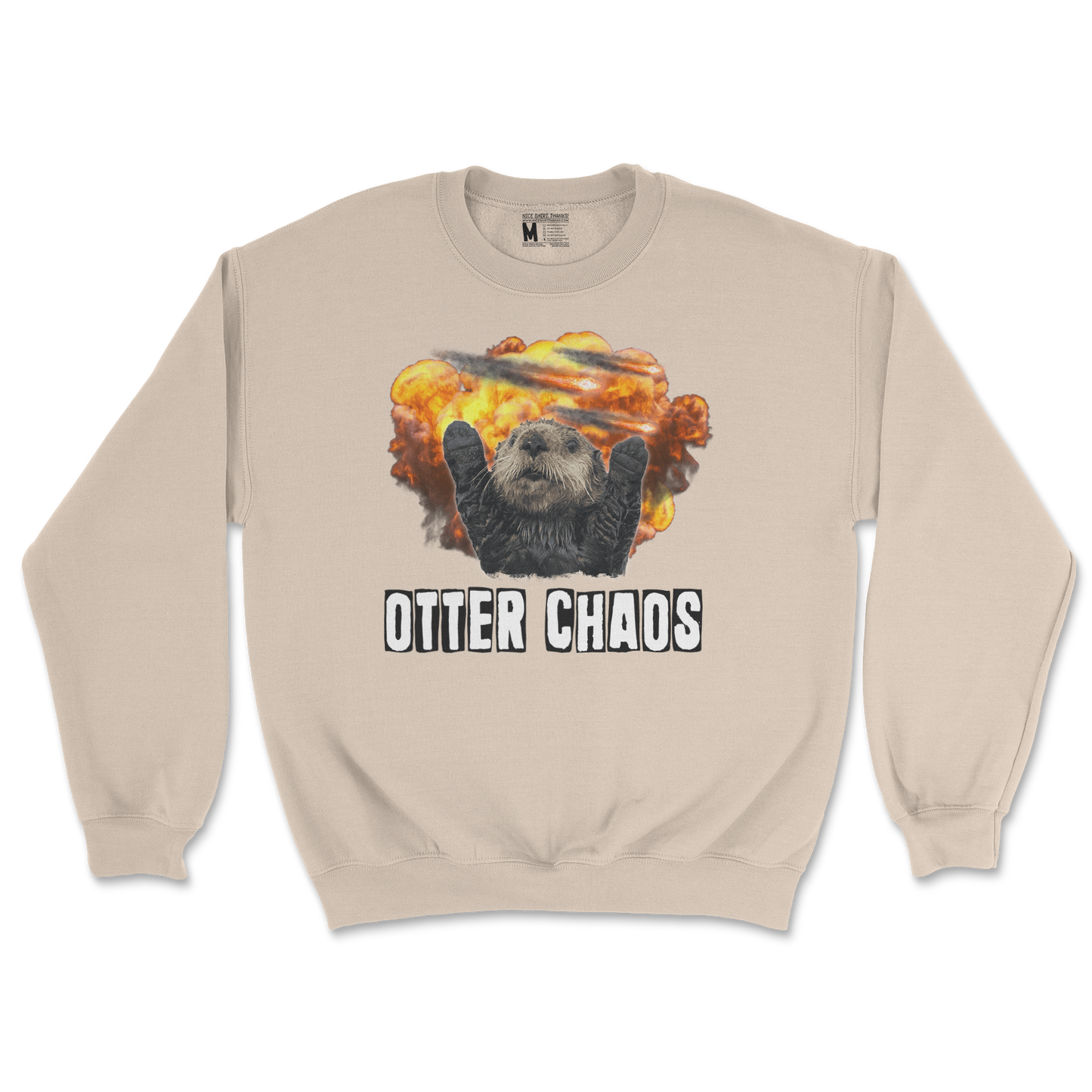 Gildan SoftStyle Crew Neck Otter Chaos in Sand