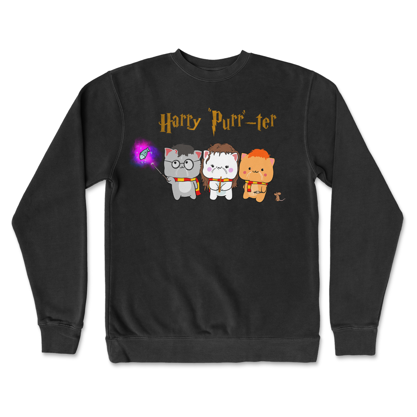 Independent Clothing Co. Crew Neck Harry Purrter in Black