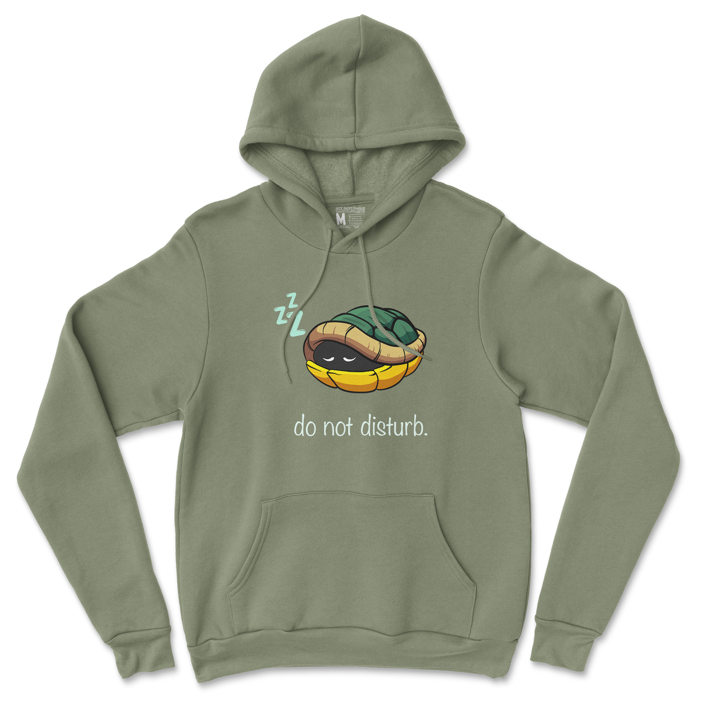 Gildan SoftStyle Hoodie Sleepin Turtle in Military Green