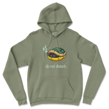 Gildan SoftStyle Hoodie Sleepin Turtle in Military Green