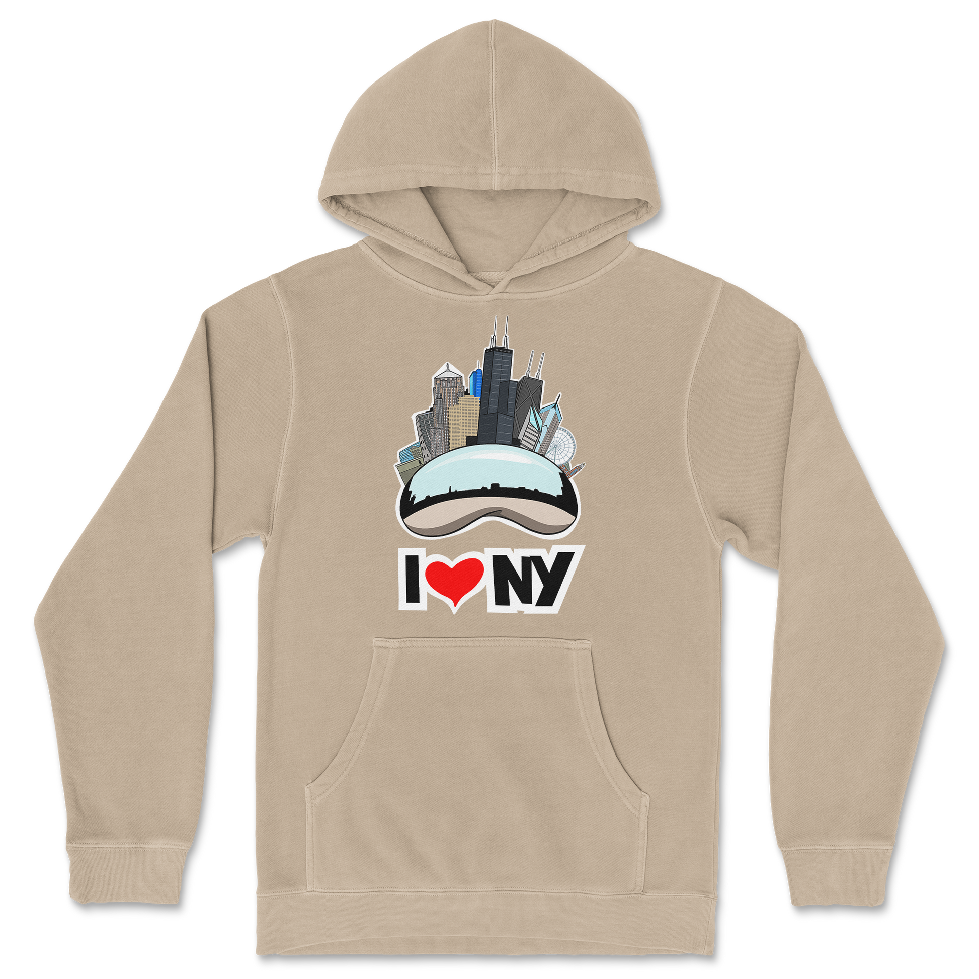 Independent Clothing Co. Hoodie I Heart NY in Sandstone