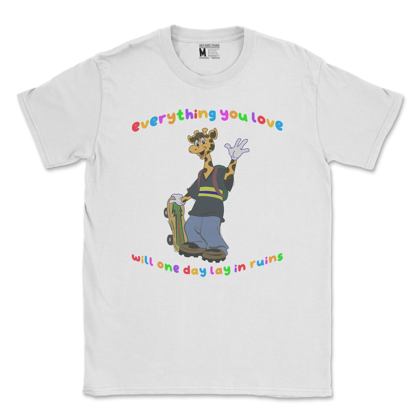 Gildan SoftStyle T-Shirt Jerry the Giraffe in White