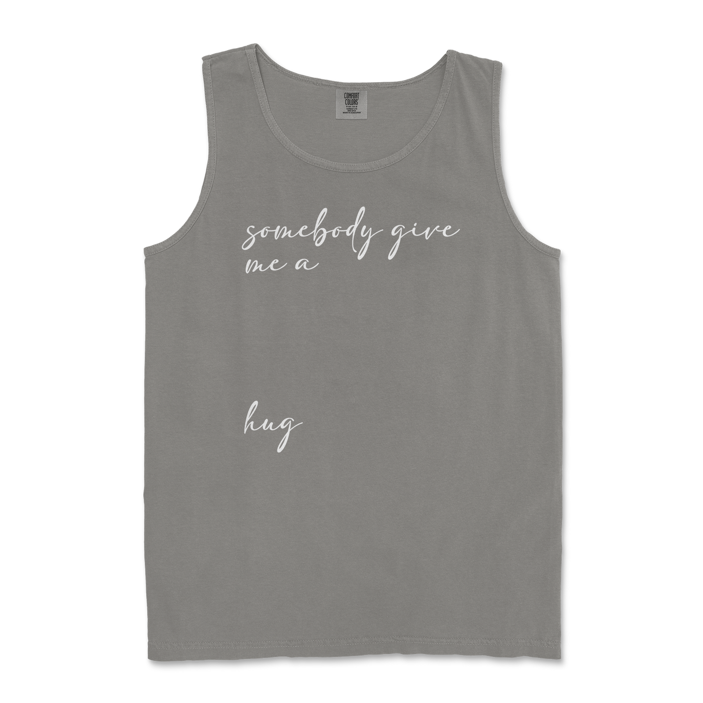 Comfort Colors Tank Top Hug Me in Grey