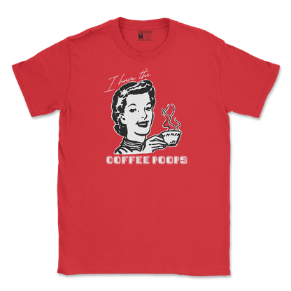 Gildan SoftStyle T-Shirt Coffee Poops  in Red