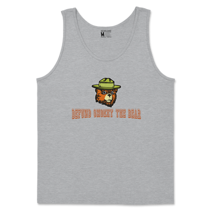 Heavy Blend Tank Top Defund Smokey Bear in Sports Grey