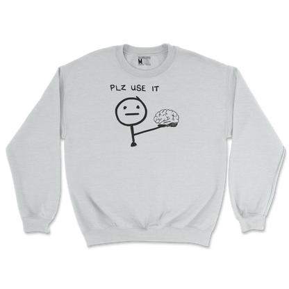 The Nice Shirt Crew Neck Plz Use It in Sports-Grey