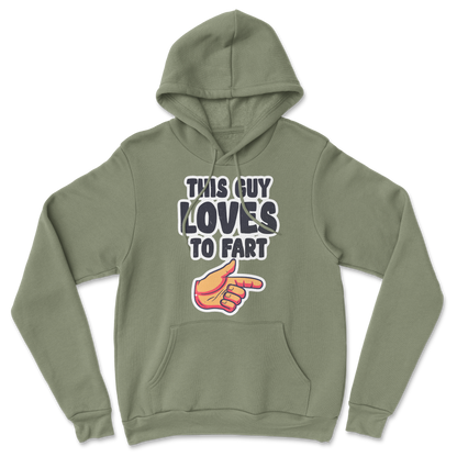 The Nice Shirt Hoodie Who Farted  in Military-Green