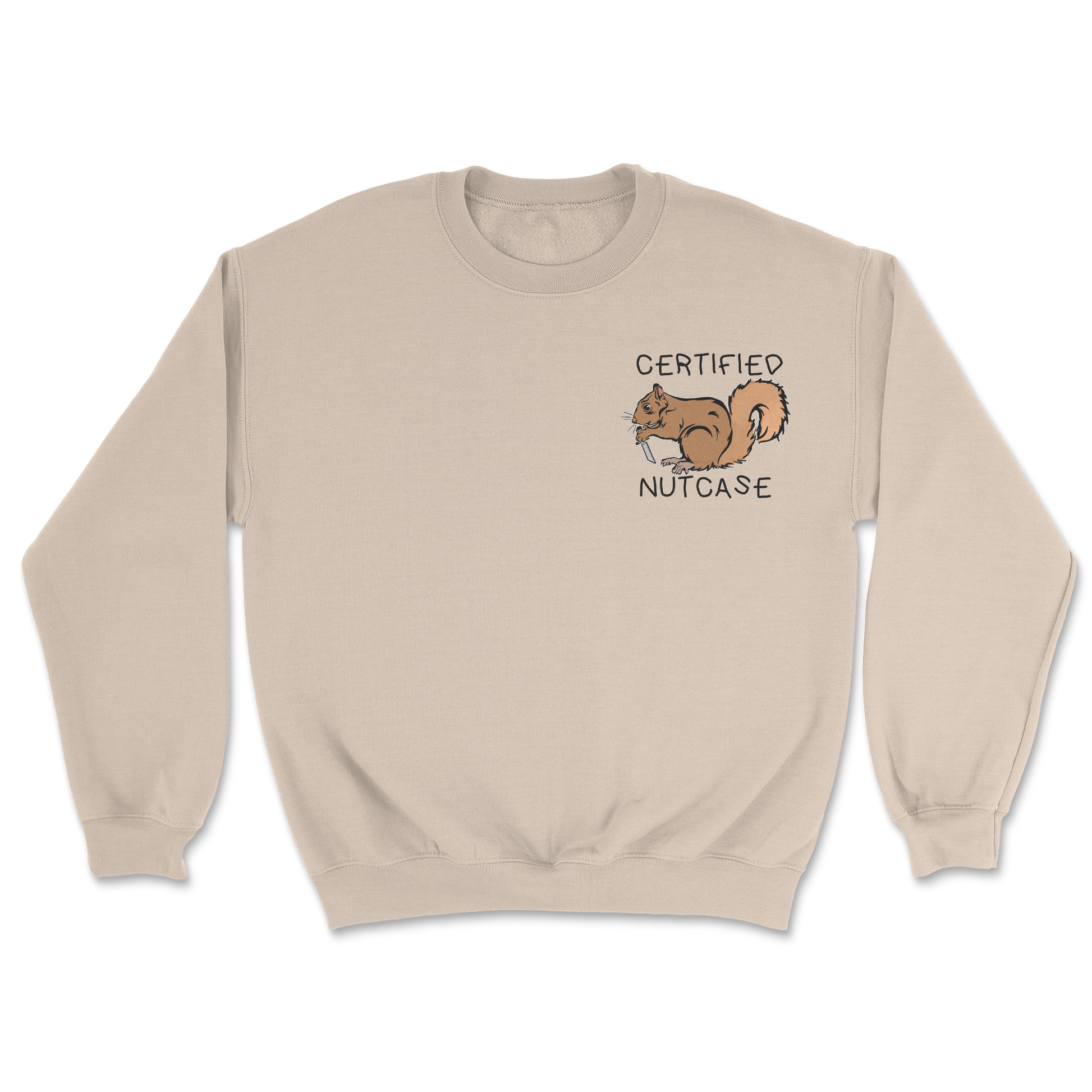 The Nice Shirt Crew Neck Nutcase  in Sand