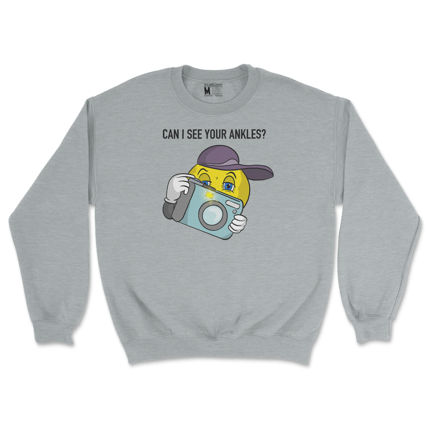 Gildan SoftStyle Crew Neck Let Me See Your Ankles in Sports Grey