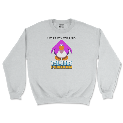 Gildan SoftStyle Crew Neck Club Penguin Wife  in Sports-Grey