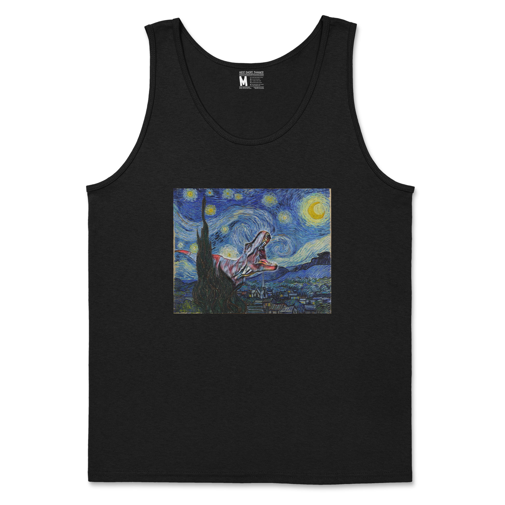 Gildan SoftStyle Tank Top Van Gogh but Cooler in Black