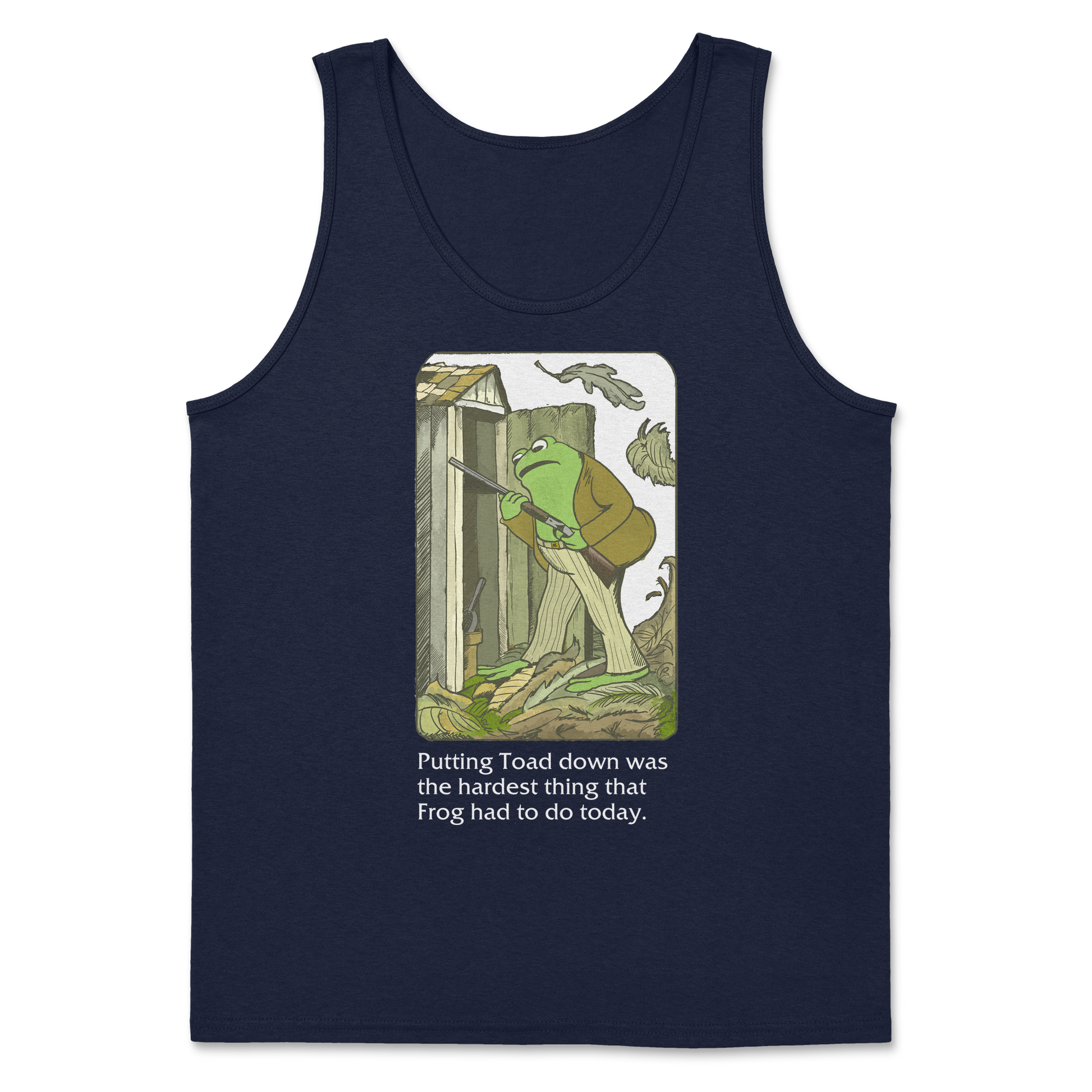 The Nice Shirt Tank Top Frog and Toad  in Navy