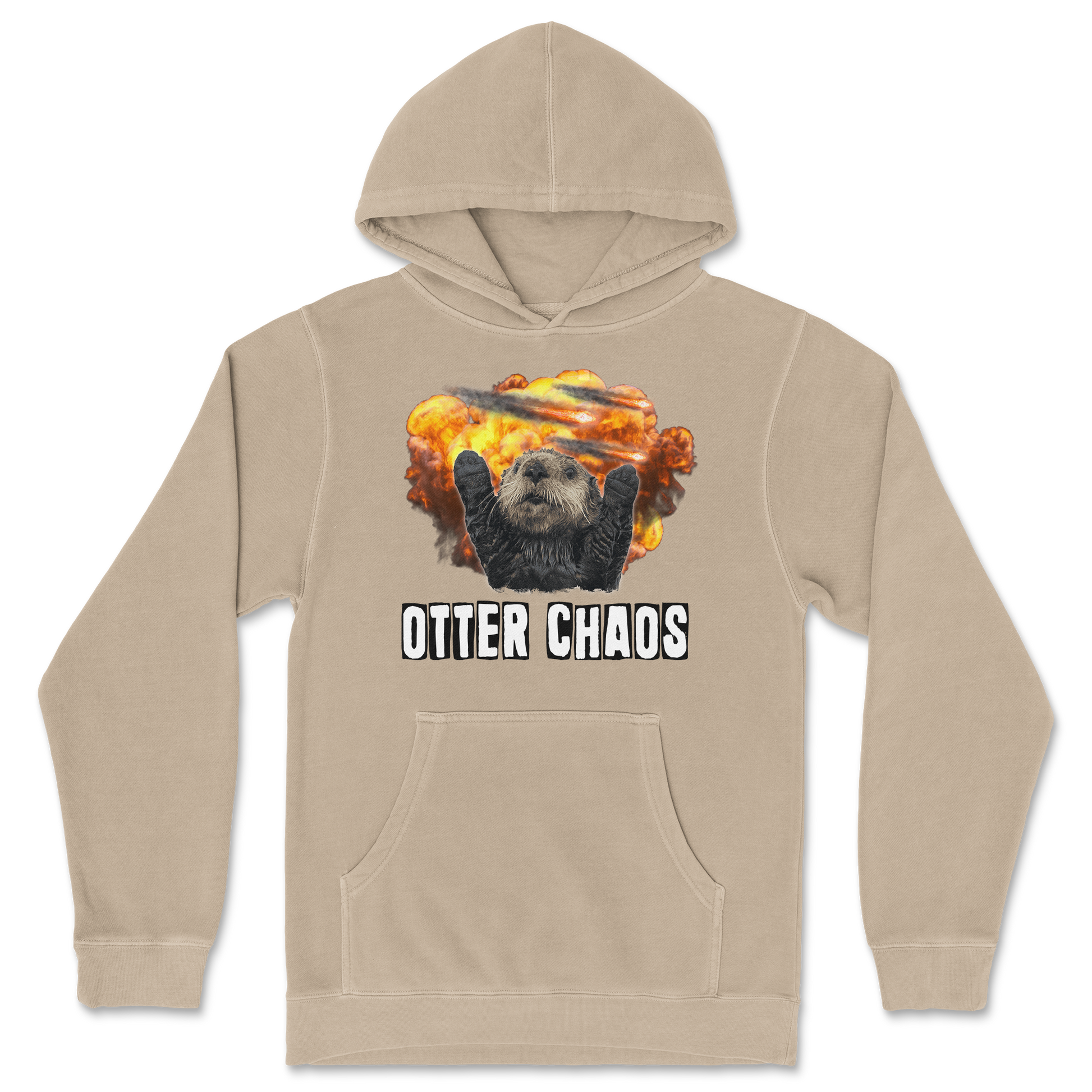 Independent Clothing Co. Hoodie Otter Chaos in Sandstone