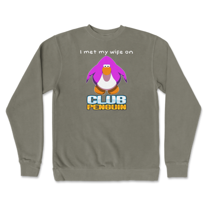 Independent Clothing Co. Crew Neck Club Penguin Wife  in Army