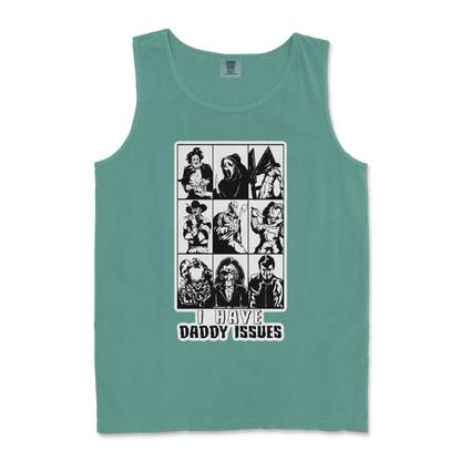 Comfort Colors Tank Top Daddy Issues  in Light-Green