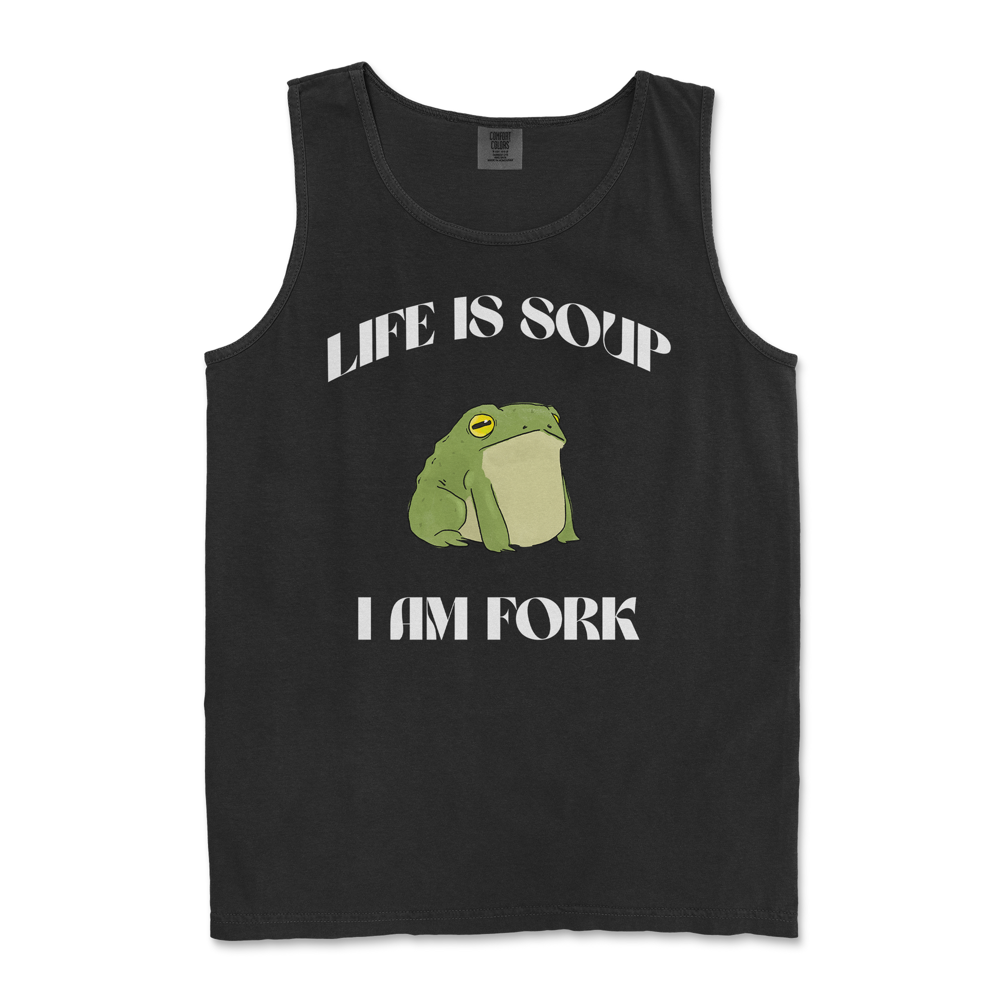 Comfort Colors Tank Top Life is Soup in Black