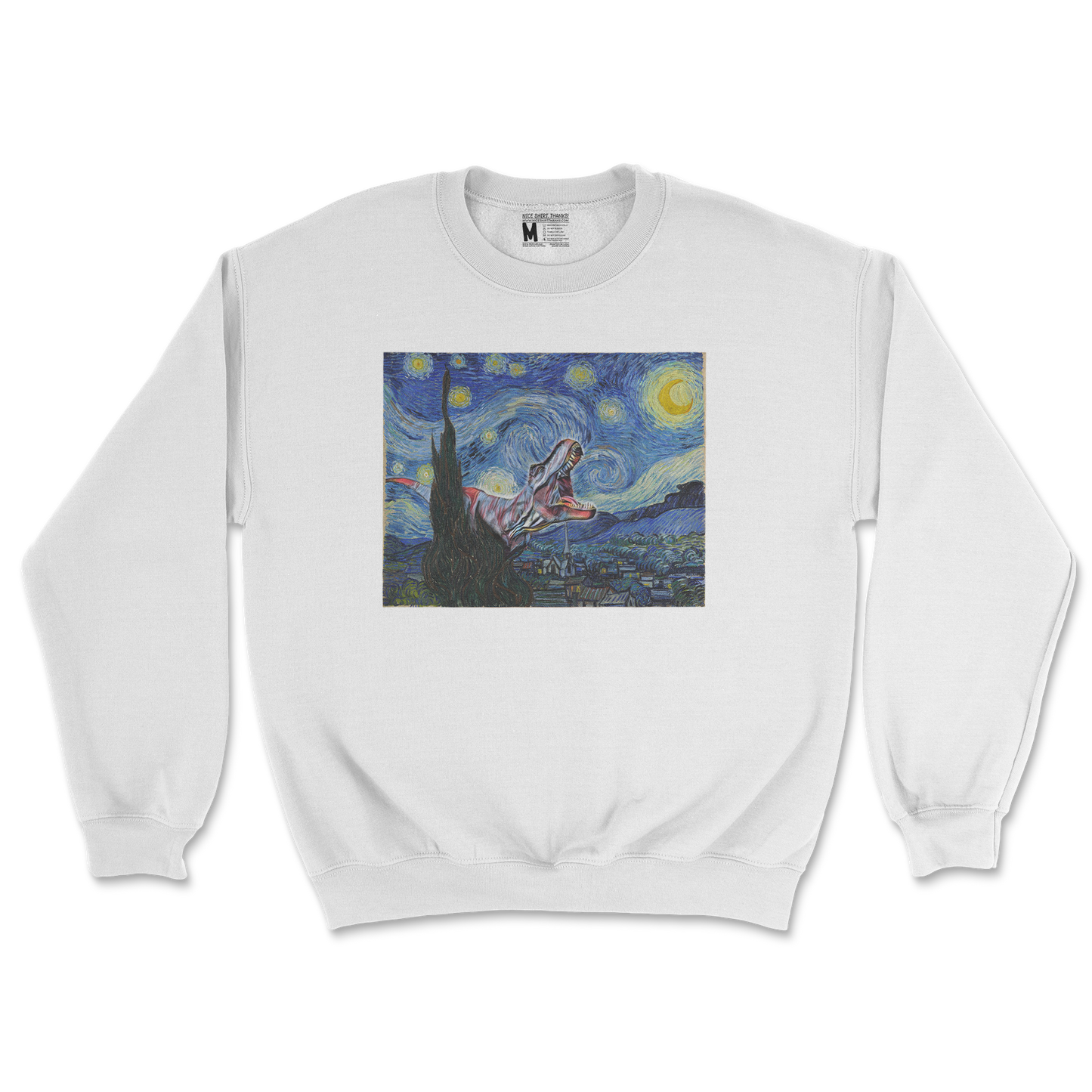 Gildan SoftStyle Crew Neck Van Gogh but Cooler in White