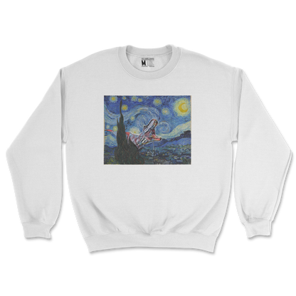 Gildan SoftStyle Crew Neck Van Gogh but Cooler in White