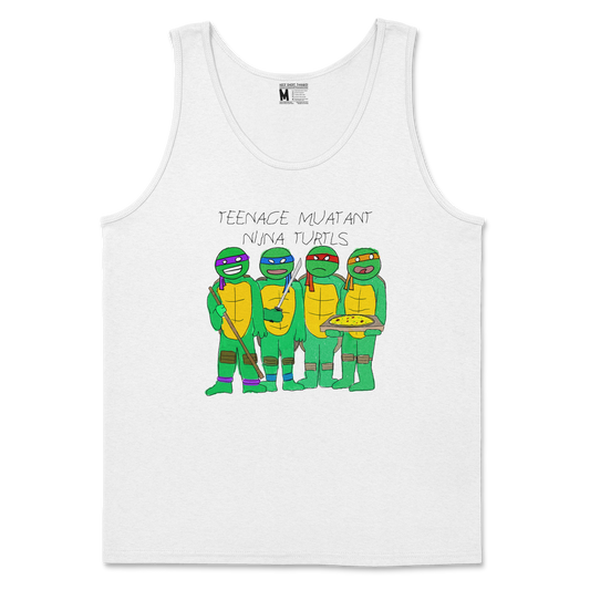 Gildan SoftStyle Tank Top Ninja Turtles in White